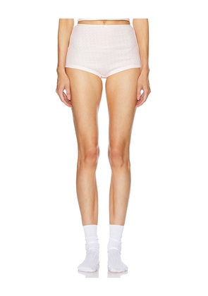 Helsa Pointelle Boy Shorts in Pink. Size S. Also in XL.