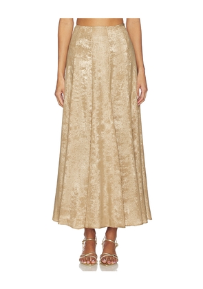 Azeeza x REVOLVE Soren Skirt in Metallic Gold. Size M. Also in L, XS.