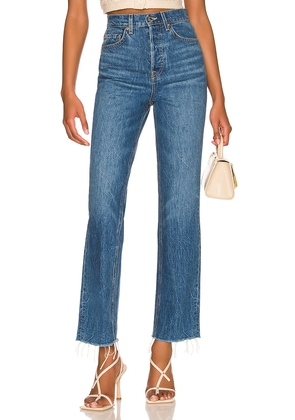 GRLFRND Cassidy Mid Rise Straight in Denim-Medium. Size 32. Also in 31.