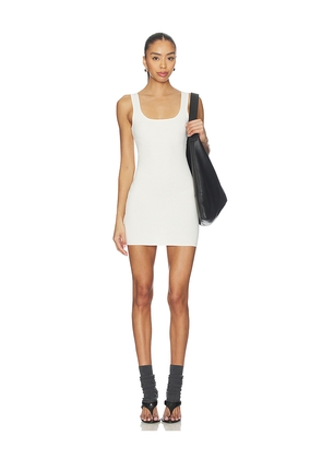 Entire Studios Square Neck Knit Mini Dress in Ivory. Size M. Also in XS, S.