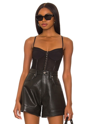 Free People Night Rhythm Corset Bodysuit in Black. Size XL. Also in L.