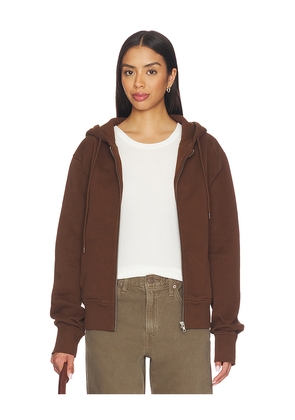 Entire Studios Slim Zip Up Hoodie in Brown. Size M. Also in L, S, XS.