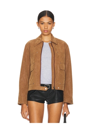 Free People x We The Free Blair Faux Suede Jacket in Brown. Size M. Also in L, XL, XS.