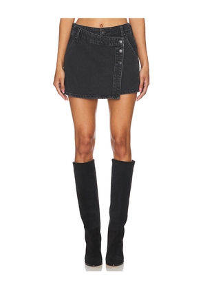 Free People x We The Free Wynne Denim Skirt in Black. Size 25. Also in 26, 24, 27, 28, 29, 30, 32.