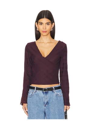 Free People Rocky Long Sleeve Top in Wine. Size XS. Also in S.