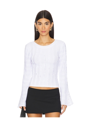 Free People Rocky Long Sleeve Top in White. Size M. Also in L, XL.