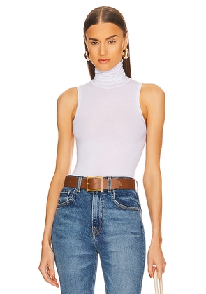 Helsa Turtleneck Tank in 2nd Skin Jersey in White. Size M. Also in L, XL.