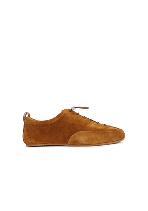 BY FAR Prudent Suede Sneaker in Tan. Size 37. Also in 36, 38, 39, 40.