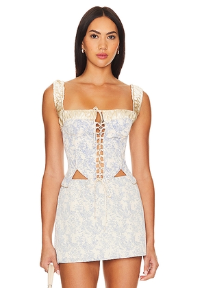 Fait Par Foutch Angelina Corset in Baby Blue. Size XXS. Also in XS.