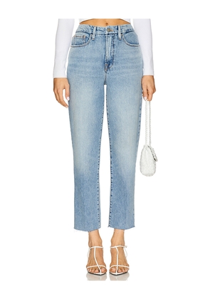 Good American Good Boy Straight Cropped Jeans in Blue. Size 14. Also in 12, 2, 20, 22.