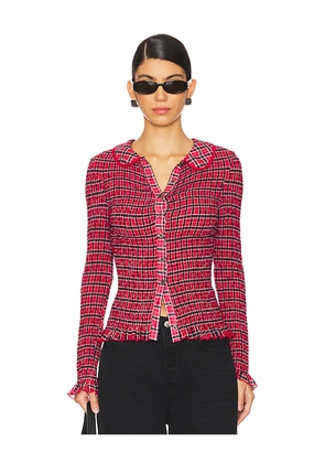 Free People Caught A Feeling Cardi in Red. Size S. Also in XS.