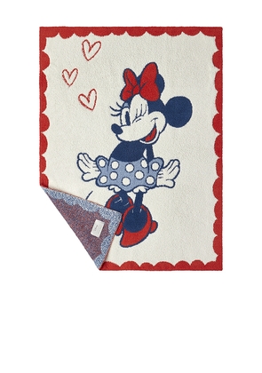 Barefoot Dreams Cozychic Disney Minnie Love Stroller Blanket in Red, Blue.