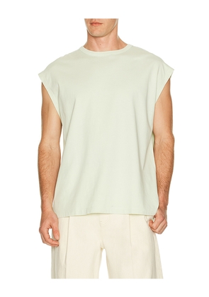AGOLDE Leonard Sleeveless Tee in Mint. Size L. Also in S, XL/1X.