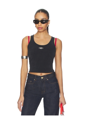 Casablanca Ribbed Tank Top in Black. Size M. Also in XS, S, L.