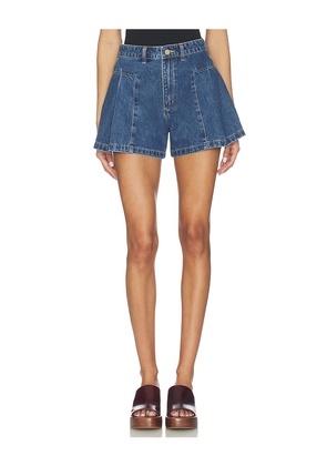 Abrand 94 Pleated Short in Blue. Size 24. Also in 26, 23, 25, 27, 31, 32, 34.