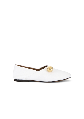 Flattered Pepper Flats in White. Size 38. Also in 37.