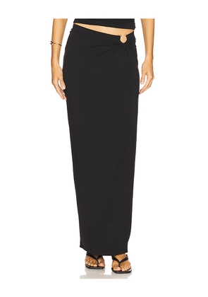 Good American Stretch Jersey Maxi Skirt in Black. Size XS. Also in S.