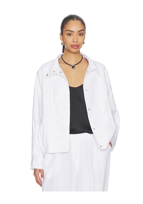 AEXAE Linen Bomber Jacket in White. Size S. Also in XS.
