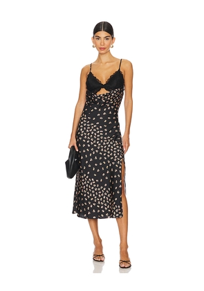 Free People x Intimately FP Gossamer Glow Midi Slip Dress in Black. Size M. Also in XS.