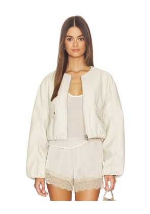 BLANKNYC Bomber Jacket in Neutral. Size L. Also in M, S, XS.