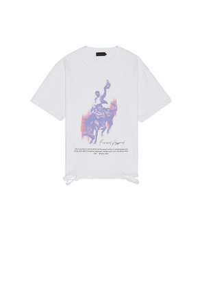 Funeral Apparel Rodeo T-Shirt in White. Size S. Also in M.