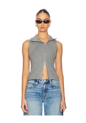Geel Double Zip Vest in Grey. Size M. Also in XS, L.