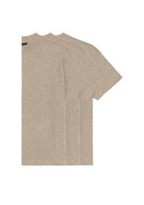 Fear of God ESSENTIALS 3 Pack Essential Tee in Taupe. Size L. Also in M.