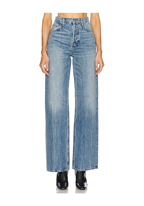 GRLFRND Brooklyn High Rise Straight Jeans in Denim-Medium. Size 24. Also in 25.