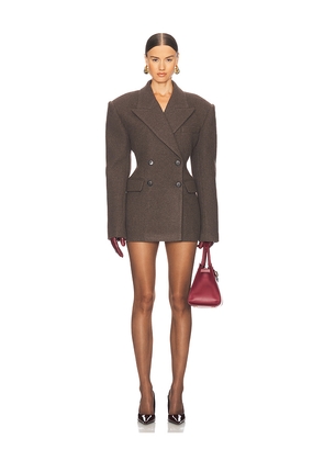 Helsa Italian Wool Blend Blazer in Brown. Size M. Also in XXS, XS.