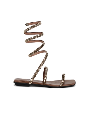 Jeffrey Campbell Slinked Sandals in Metallic Bronze, brown. Size 7. Also in 6.