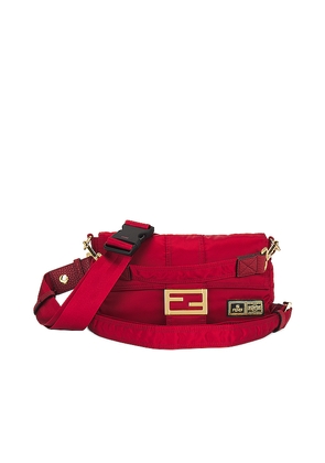 FWRD Renew Fendi X Porter Baguette Shoulder Bag in Red.