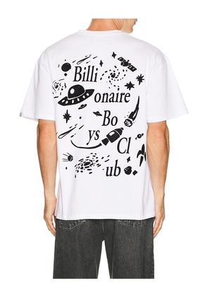 Billionaire Boys Club Solar System Tee in White. Size L. Also in S, M, XL/1X.