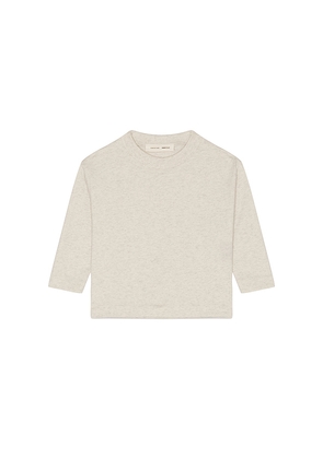 Fear of God ESSENTIALS Kids Classic Long Sleeve Tee in Grey. Size 4/5. Also in 2/3, 6/7.