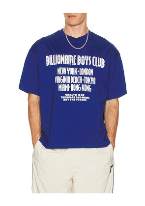 Billionaire Boys Club Club Boxy Tee in Royal. Size L. Also in S, M, XL/1X.