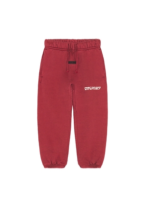 Fear of God ESSENTIALS Kids Classic Sweatpant in Red. Size 4/5. Also in 2/3.