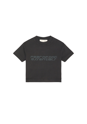 Fear of God ESSENTIALS Kids Short Sleeve Tee in Black. Size 4/5. Also in 2/3, 6/7.