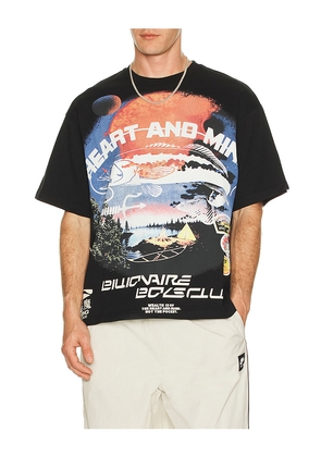 Billionaire Boys Club Hook Boxy Tee in Black. Size L. Also in S, M, XL/1X.