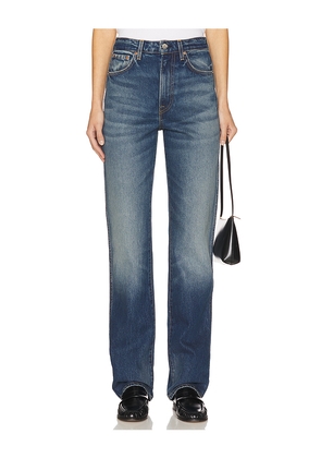 GRLFRND Sara Super High Rise Straight Jeans in Blue. Size 24. Also in 23, 25, 26, 28, 29, 32.