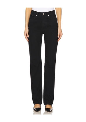 GRLFRND Sara Super High Rise Straight Jeans in Black. Size 23. Also in 24, 25, 27, 29.