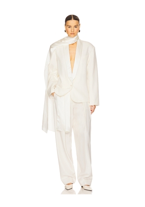 Helsa The Shawl in Silk Lyocell in Cream.