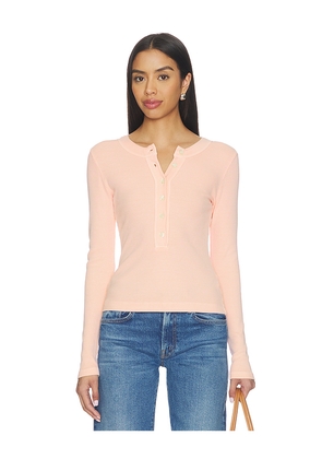 Citizens of Humanity Varra Henley Top in Peach. Size L. Also in XS, S, M, XL.