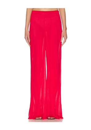 Helsa Arlena Knit Pant in Red. Size S. Also in M, XL.