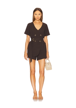 HEARTLOOM Parina Romper in Brown. Size M. Also in S, XS.