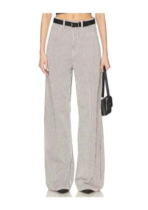 GRLFRND Rey High Rise Wide Jeans in Black,White. Size 25. Also in 26, 24, 32.