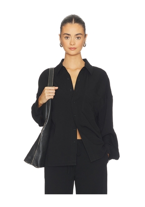 EB Denim Adeline Button Down Shirt in Black. Size M. Also in XS, S.