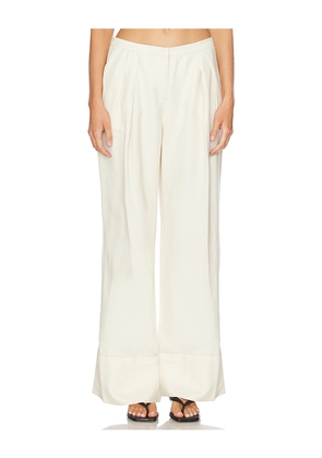 FAITHFULL THE BRAND Soleil Trouser in Ivory. Size S. Also in M, XL.