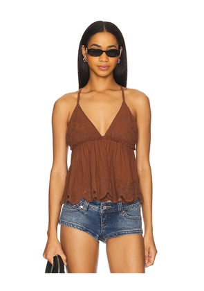 Free People Sunny Days Cami in Brown. Size S. Also in M.