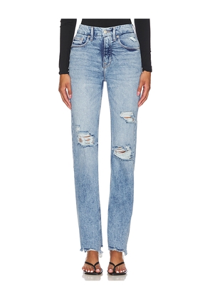 Good American Good Icon Straight Jeans in Denim-Light. Size 24. Also in 18, 26.