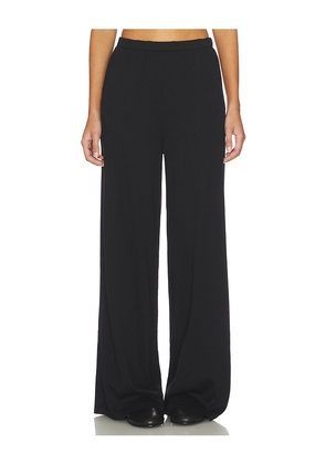 Enza Costa Supima Cotton Soft Everywhere Pant in Black. Size L. Also in M, S, XS.