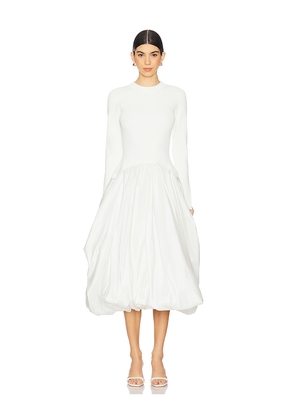 SIMKHAI Kenlie Midi Dress in Ivory. Size M. Also in L.